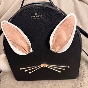 Kate Spade Black and Pink Bunny Backpack